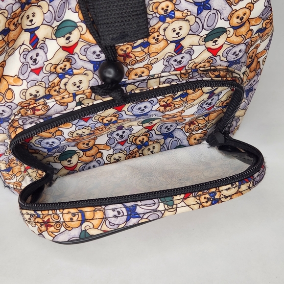 Vintage Mini Teddy Bear Backpack with Matching Pouch 90's - Picture 6 of 8